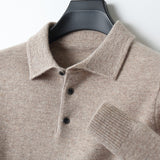 Cassiano | Men’s Cashmere Long-Sleeve Polo