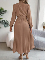 Elorah | Women’s Long-Sleeve Pleated Midi Dress