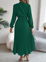 Elorah | Women’s Long-Sleeve Pleated Midi Dress