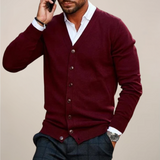 Alvier | Men’s V-Neck Button-Up Cardigan