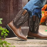Arvian | Men’s Embroidered Mid-Calf Boots