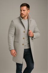 Astron | Men’s Single-Breasted Long Coat