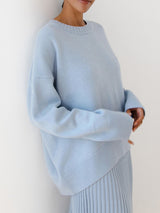 Rienah | Women’s Oversized Crewneck Knit Sweater