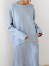Rienah | Women’s Oversized Crewneck Knit Sweater
