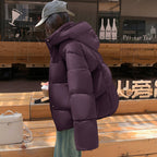 Black Hooded Down Puffer Jacket for Women | Stylish Winter Coat 3