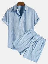 Caden | Men’s Corduroy Short-Sleeve Shirt & Shorts Set