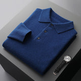 Cassiano | Men’s Cashmere Long-Sleeve Polo