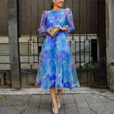 Celestia | Women’s Sheer Floral Midi Dress