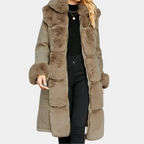 Christine | Plush Winter Coat for Women in Elegant Brown 1
