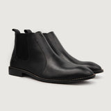 Clarkson Black Chelsea Boots for Men in Full Grain Leather - Stylish & Comfortable Footwear