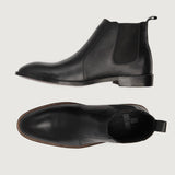 Clarkson Black Chelsea Boots for Men in Full Grain Leather - Stylish & Comfortable Footwear