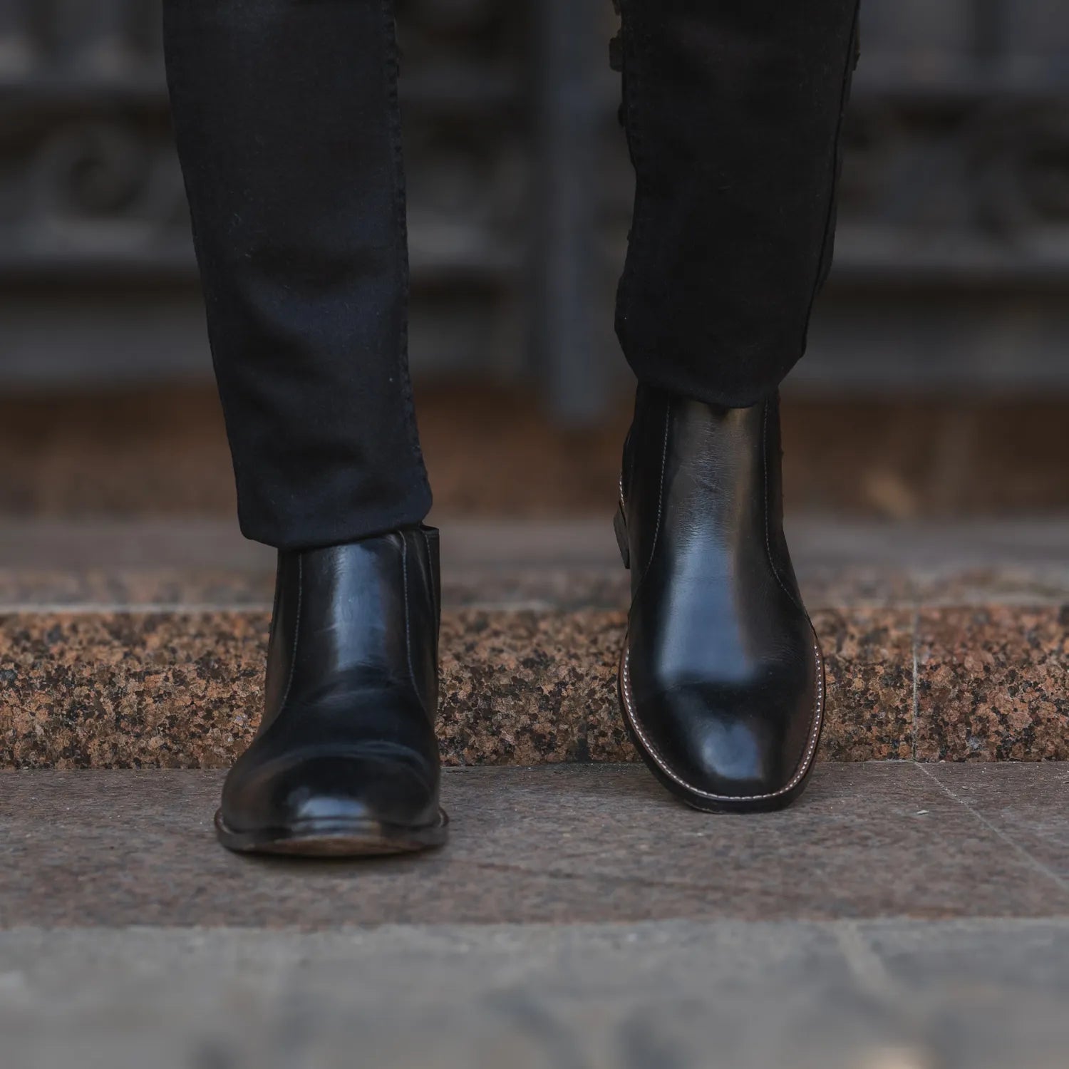 Clarkson Black Chelsea Boots for Men in Full Grain Leather - Stylish & Comfortable Footwear 6