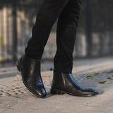 Clarkson Black Chelsea Boots for Men in Full Grain Leather - Stylish & Comfortable Footwear