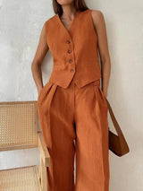 May | Women’s Cotton-Linen Two-Piece Set