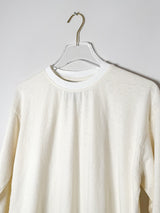Cropped Long Sleeve T Shirt in Washed White | Women's Relaxed Fit Top in Hemp and Organic Cotton 2