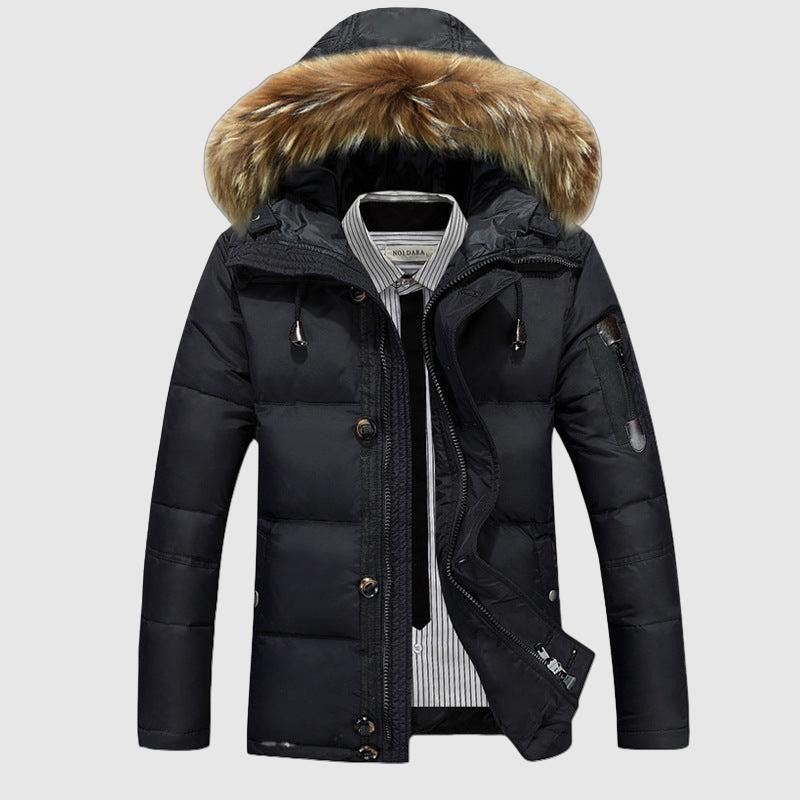 Daan | Men's Insulated Winter Coat with Faux Fur Collar for Stylish Warmth 1