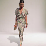 Domina | Women’s Twisted V-Neck Maxi Dress