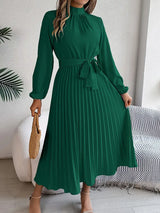 Elorah | Women’s Long-Sleeve Pleated Midi Dress