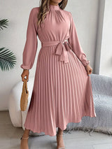 Elorah | Women’s Long-Sleeve Pleated Midi Dress