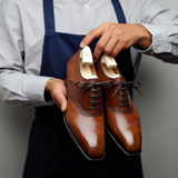 Elowen | Men’s Tan Leather Brogue Oxfords