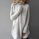 Elvarie | Women’s Oversized Knit Turtleneck Sweater