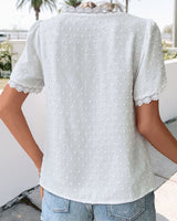 Louisa | Women’s Lace-Trim Lightweight Blouse