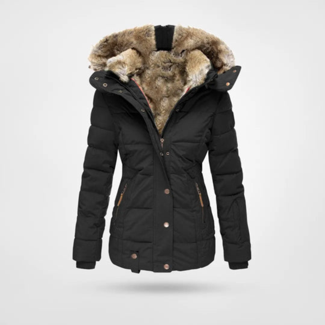 Freya | Women's Black Puffer Winter Parka Jacket for Ultimate Warmth and Style 0