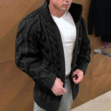 Hawt | Men’s Cable-Knit Wool-Blend Cardigan