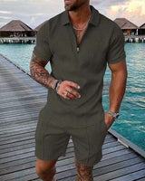 Isagani | Men’s Luxury Two-Piece Polo & Tailored Shorts Set