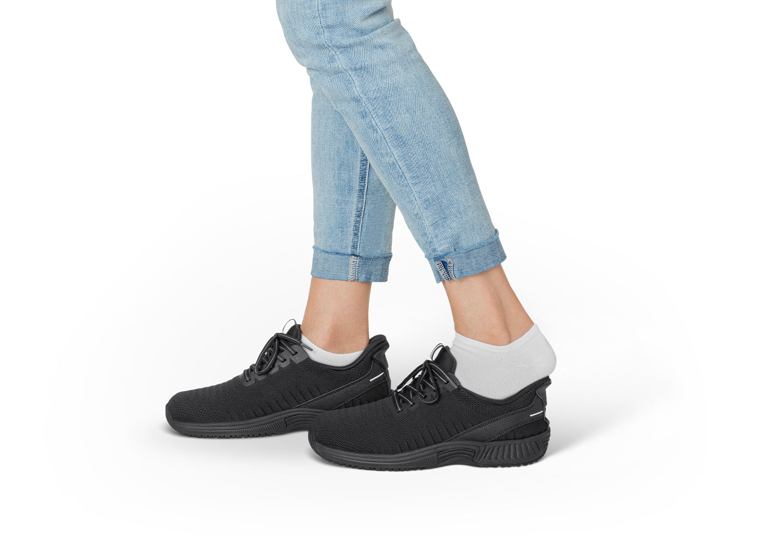 Kita Sporty Slip-On Sneakers in Black with Ortho-Cushion™ Comfort System 1
