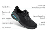 Kita Sporty Slip-On Sneakers in Black with Ortho-Cushion™ Comfort System
