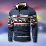 Krich | Men’s Fair Isle Half-Zip Sweater
