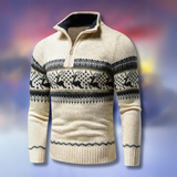 Krich | Men’s Fair Isle Half-Zip Sweater