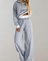 Krystalyn | Women’s Two-Piece Cropped Hoodie Tracksuit Set