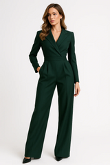 Lalaine | Women’s Tailored Wide-Leg Jumpsuit