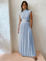 Leera | Women’s Cut-Out Mock Neck Maxi Dress