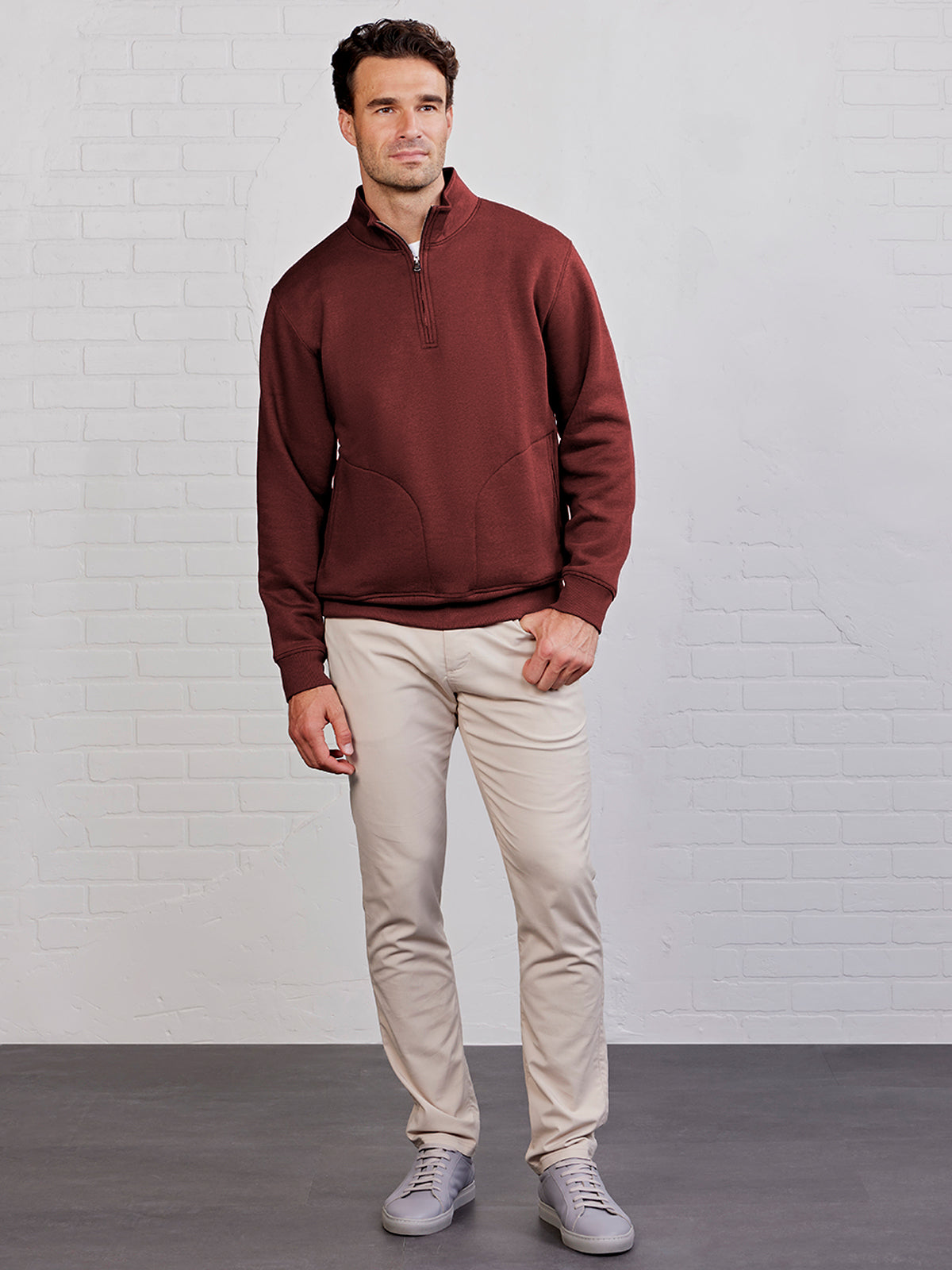 Legacy Heavyweight 1/4 Zip Fleece Jacket for Men | Soft Bamboo & Cotton Blend 1