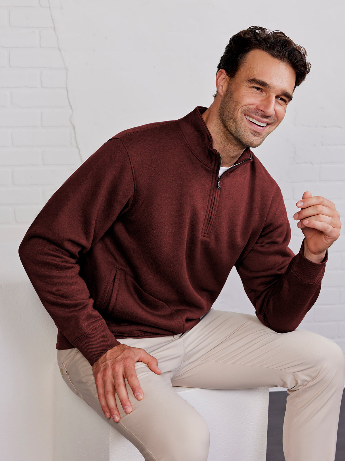 Legacy Heavyweight 1/4 Zip Fleece Jacket for Men | Soft Bamboo & Cotton Blend 4