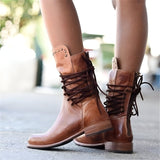 Marcella | Women’s Mid-Calf Lace-Up Boots