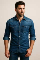 Cedric | Men’s Denim Shirt – Casual Style