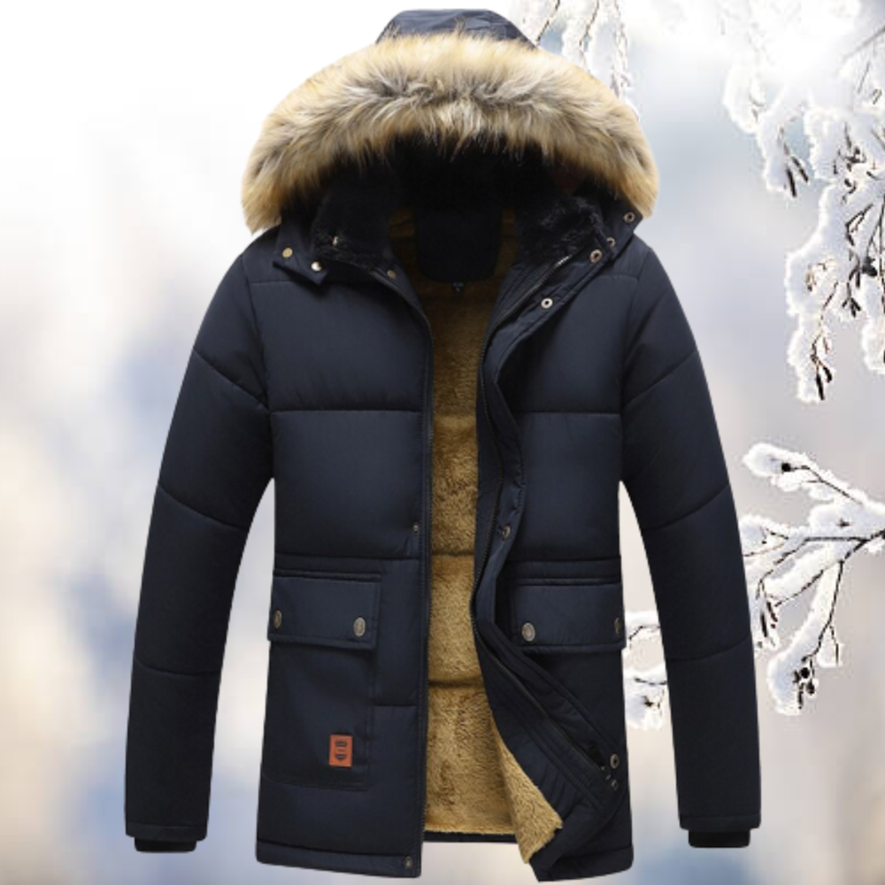Men's Insulated Parka Jacket with Adjustable Fur Hood | Best Winter Jacket for Men 3