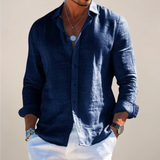 Brimes | Men’s Linen Blend Long Sleeve Shirt