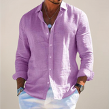 Brimes | Men’s Linen Blend Long Sleeve Shirt
