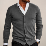 Alvier | Men’s V-Neck Button-Up Cardigan