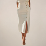 Treena | Women’s Tailored Sleeveless Midi Dress