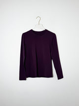 Mini Boy T-Shirt in Deep Purple | Long Sleeve Cotton Comfort 0