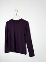 Mini Boy T-Shirt in Deep Purple | Long Sleeve Cotton Comfort 1