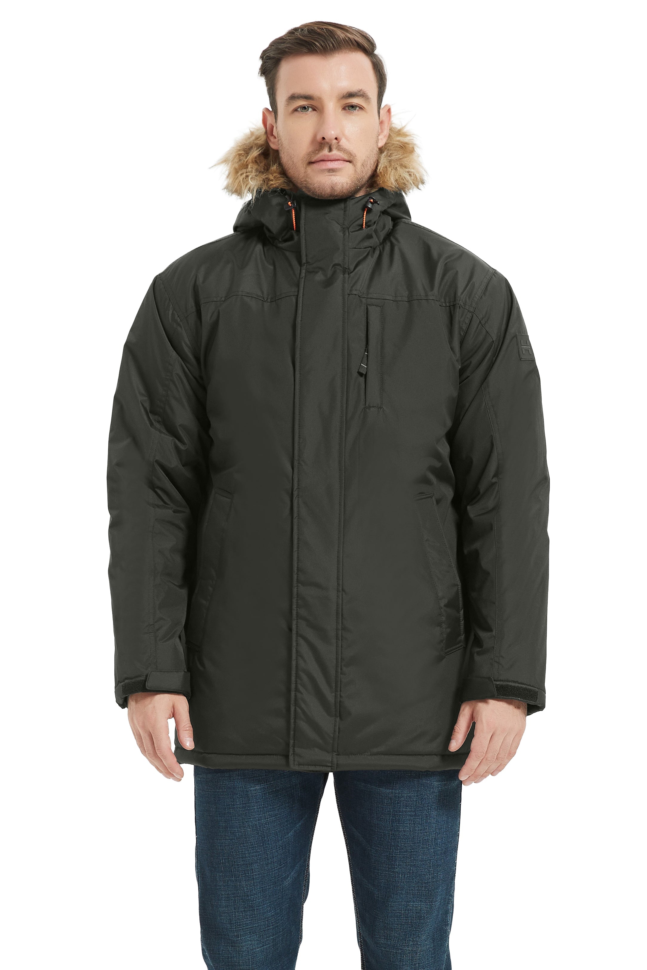 North Woods Heavyweight Snorkel Parka Jacket for Men and Women - Wind and Water Resistant with Faux Fur Trim 1