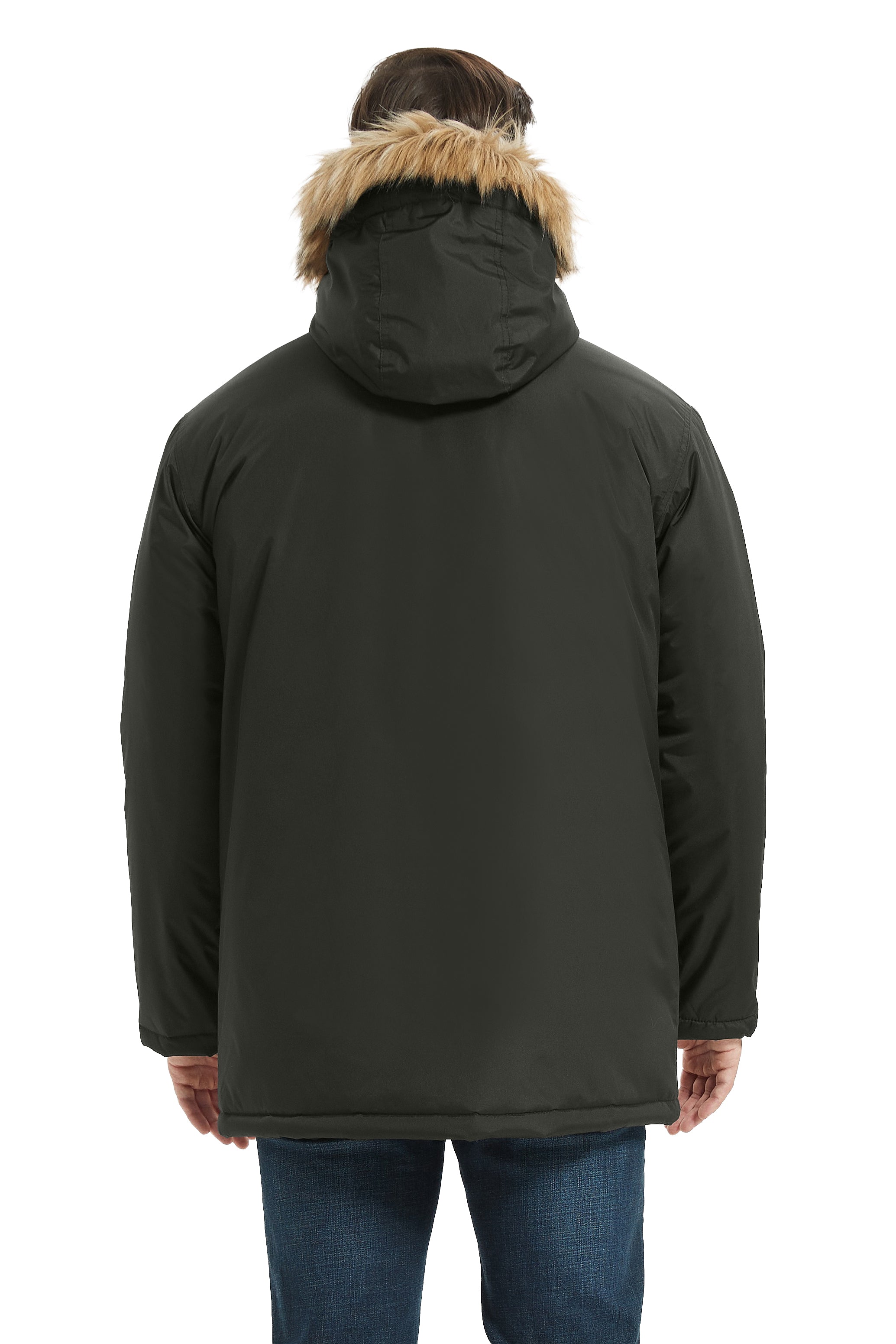 North Woods Heavyweight Snorkel Parka Jacket for Men and Women - Wind and Water Resistant with Faux Fur Trim 2