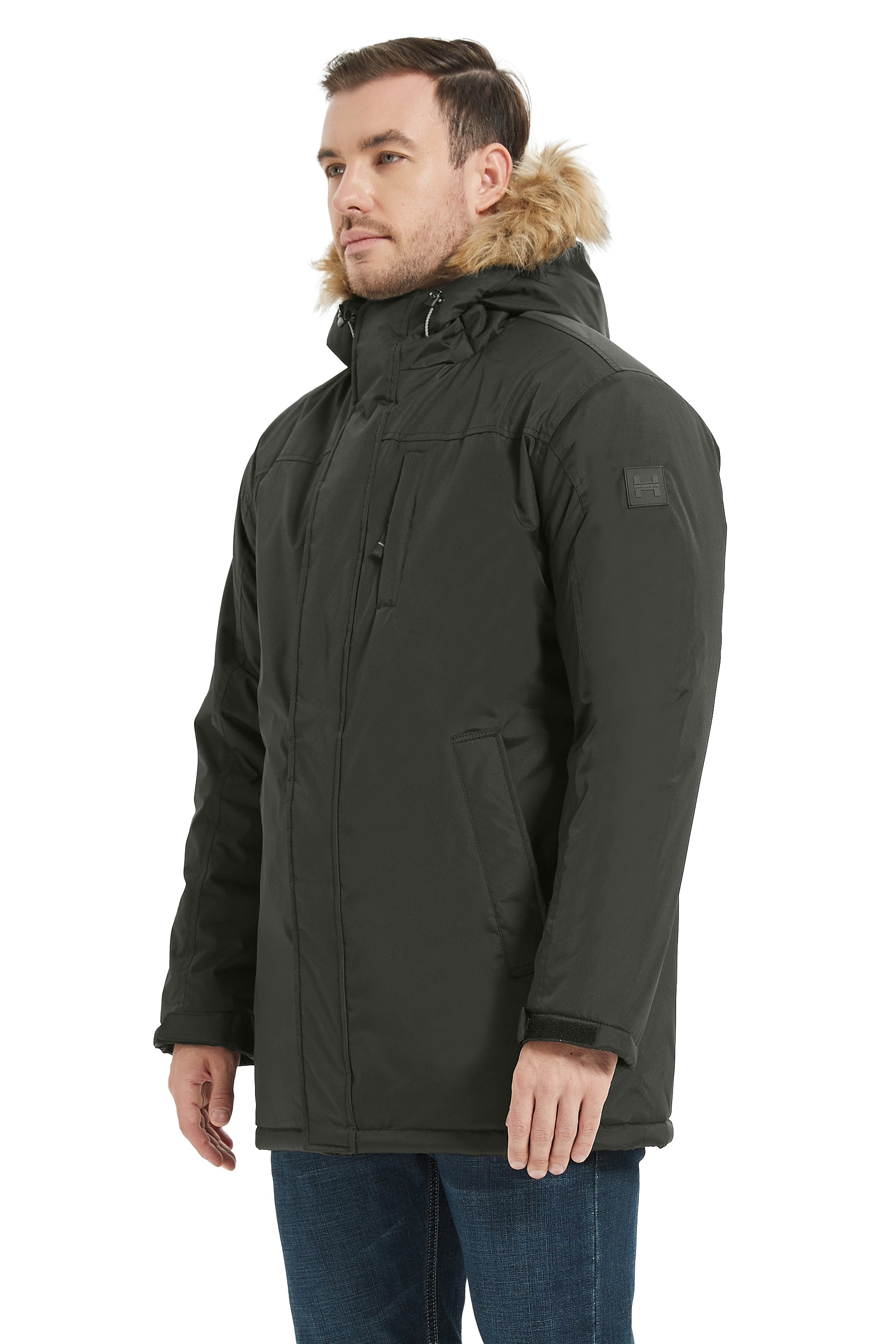 North Woods Heavyweight Snorkel Parka Jacket for Men and Women - Wind and Water Resistant with Faux Fur Trim 3